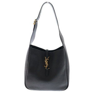 SAINT LAURENT PARIS LE Soft Bag YSL Monogram Hobo Shoulder Bag Black